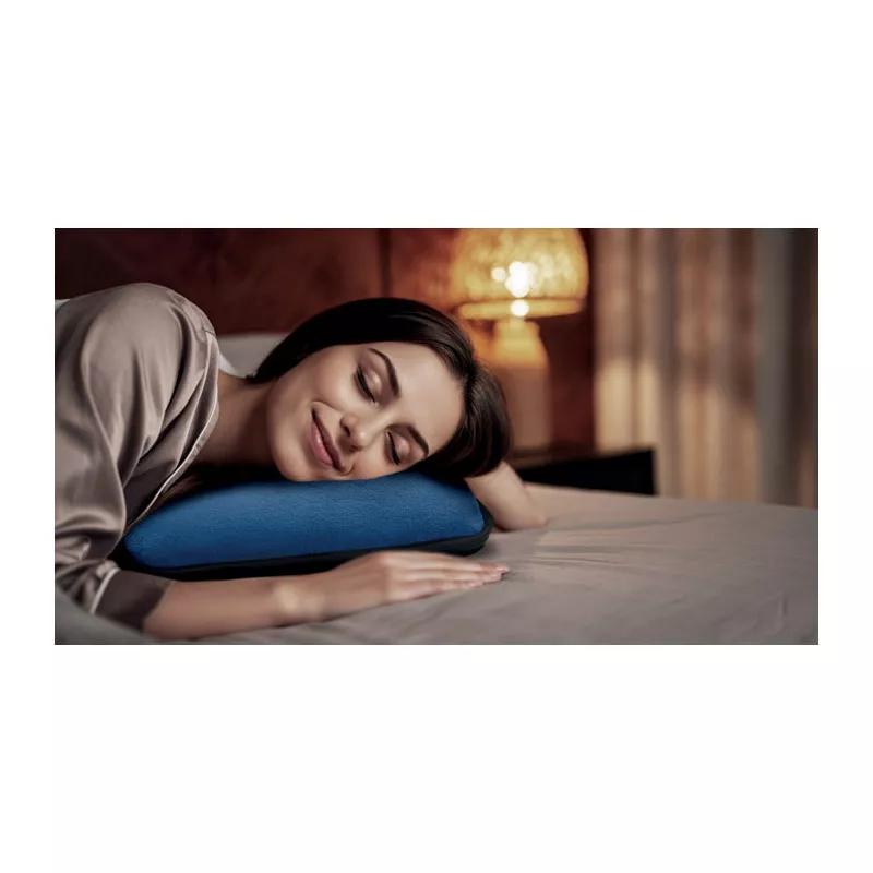 Koc podróżny i poduszka 2 w 1 220 g/m² COZY - Niebieski (MO2568-04)