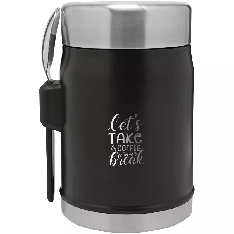 Słoik na żywność Stanley Legendary z łyżko-widelcem, o pojemności 400 ml - Czarny matowy (10088190)