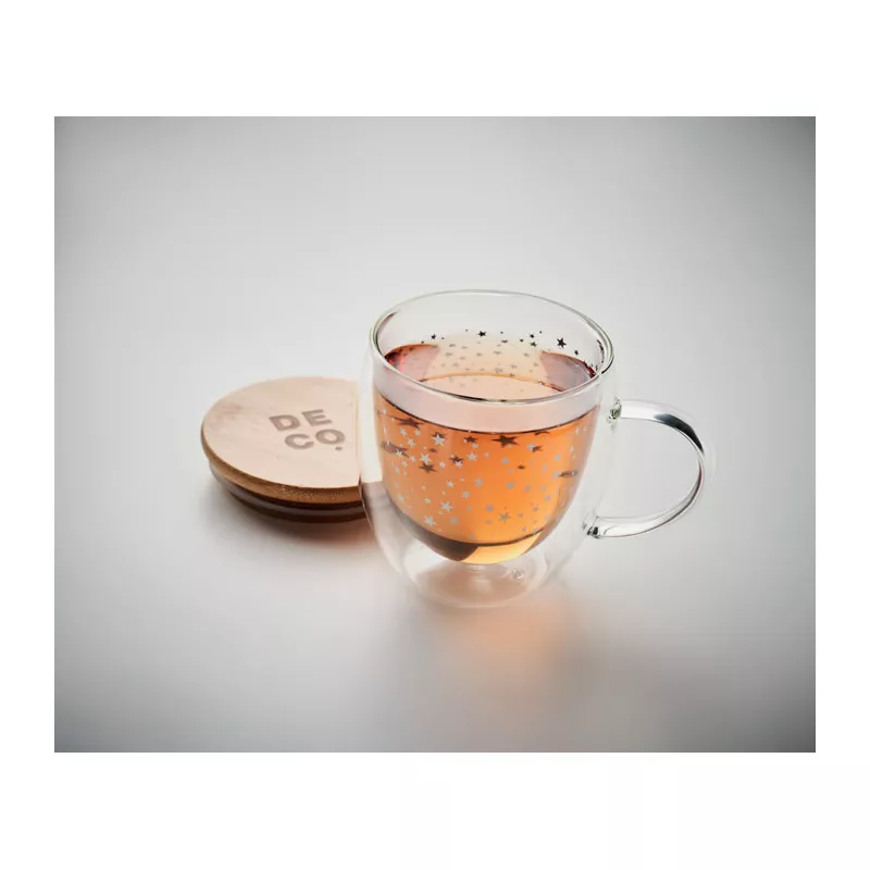 Kubek szklany dwuścienny 220 ml SION - Przezroczysty (CX1523-22)