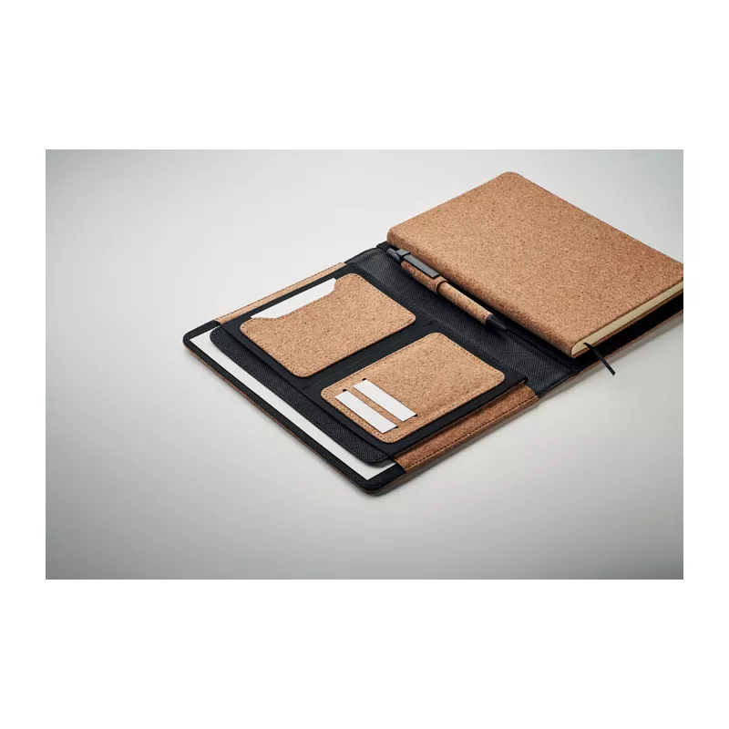 Teczka A5 z korka z notesem 96 kartek w linię ORIGIN - Bezowy (MO2097-13)