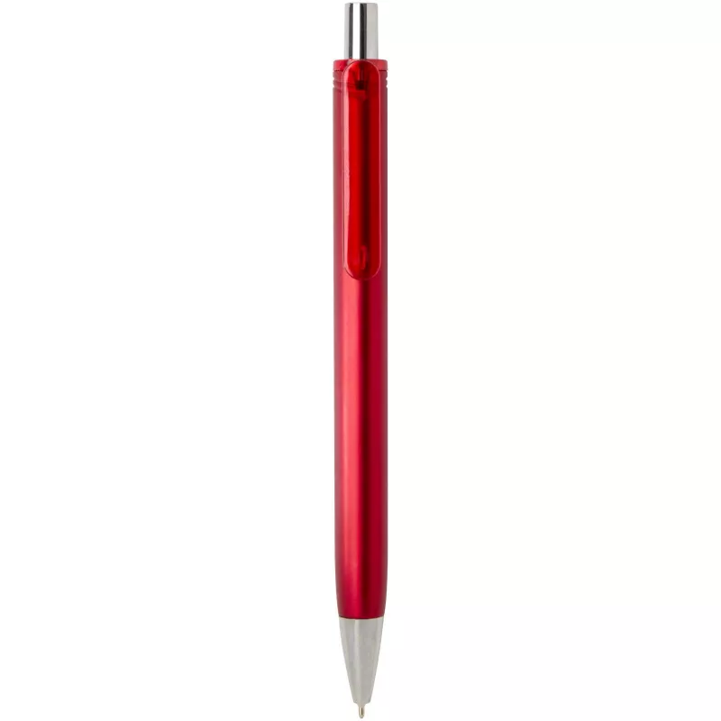 Feld długopis z certyfikatem RCS z recyklingu z metalicznym wykończeniem (czarny tusz) - Czerwony (10637821)