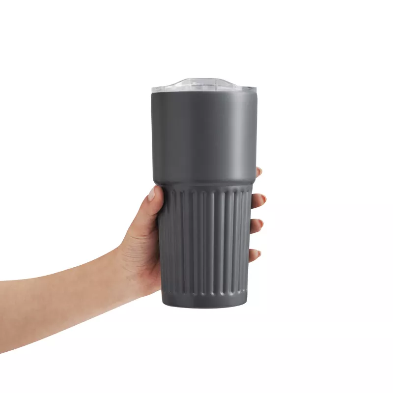 Próżniowy kubek 600 ml WAVE LINE - szary (56-0304714)