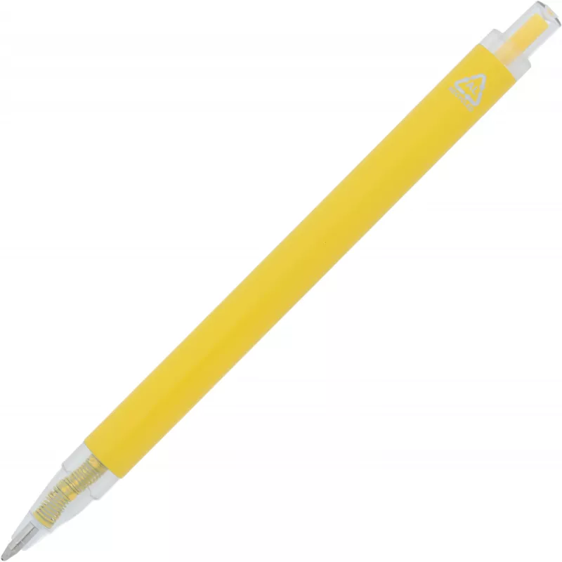 Długopis aluminiowy z recyklingu i RPET EUGENE - żółty (1547308)