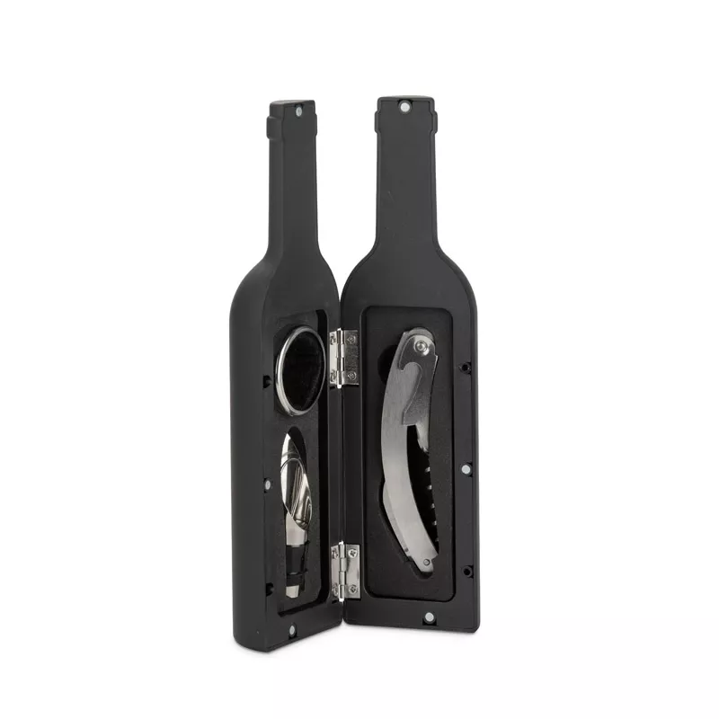 Zestaw do wina SOMMELIER - czarny (16303-02)