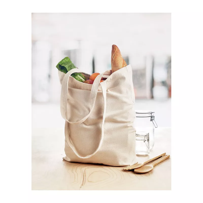 Torba bawełniana na zakupy 270 g/m² RASSA - Bezowy (MO6159-13)