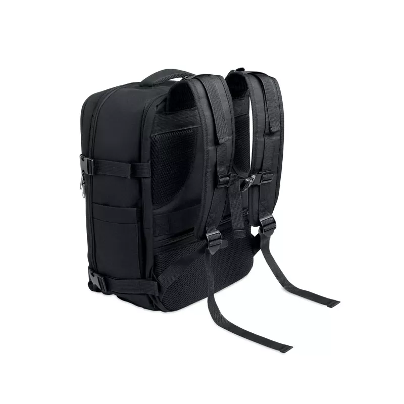 Plecak kabinowy z RPET na laptop 15" FLYHIGH - Czarny (MO2784-03)