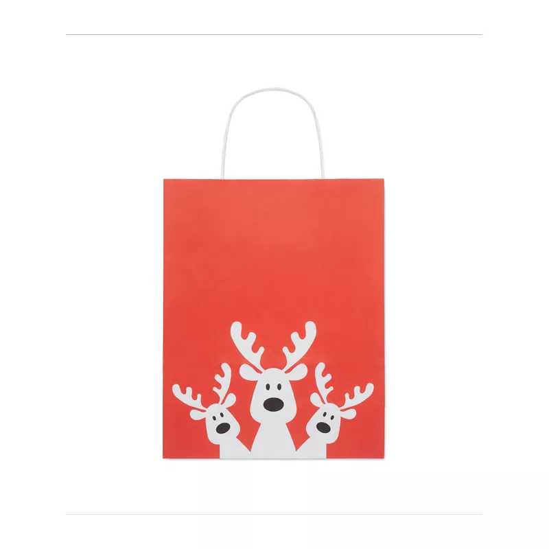 Torba świąteczna papierowa mała 90 g/m² BAO SMALL - Czerwony (CX1564-05)