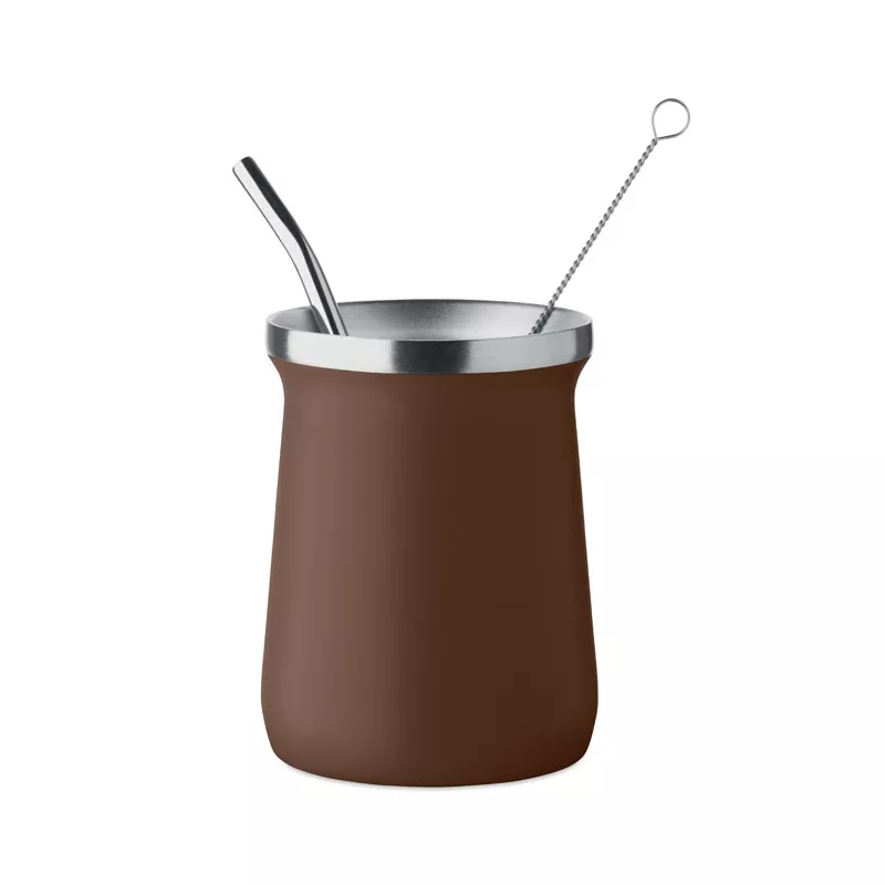 Kubek do yerba mate z bombillą 240 ml MIYERBA - Brazowy (MO2776-01)