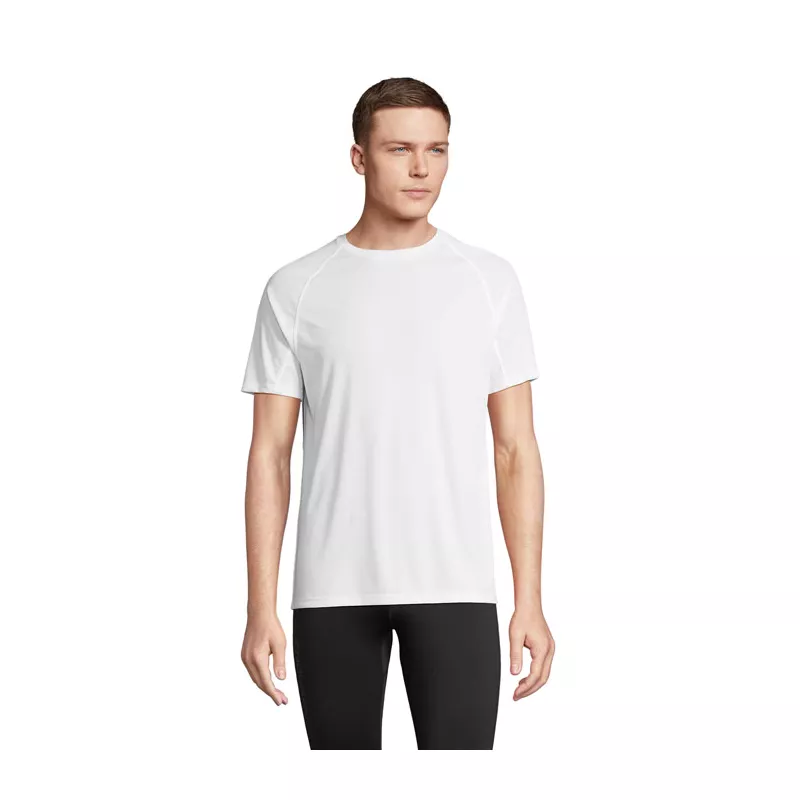 Koszulka sportowa unisex z recyklingu Sol's VORTEX - Bialy (S04787-WH)
