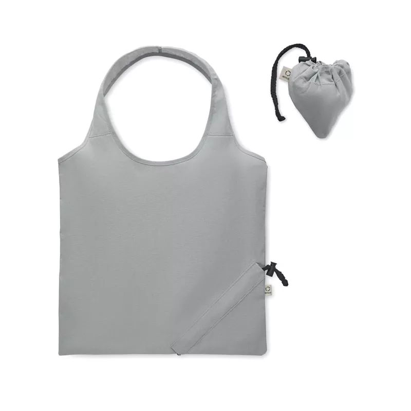 Torba składana z recyklingu 140 g/m² CARRIE COLOUR - Szary (MO2487-07)