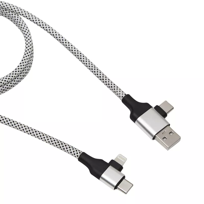Kabel do ładowania i przesyłania danych - srebrny (56-1107413)