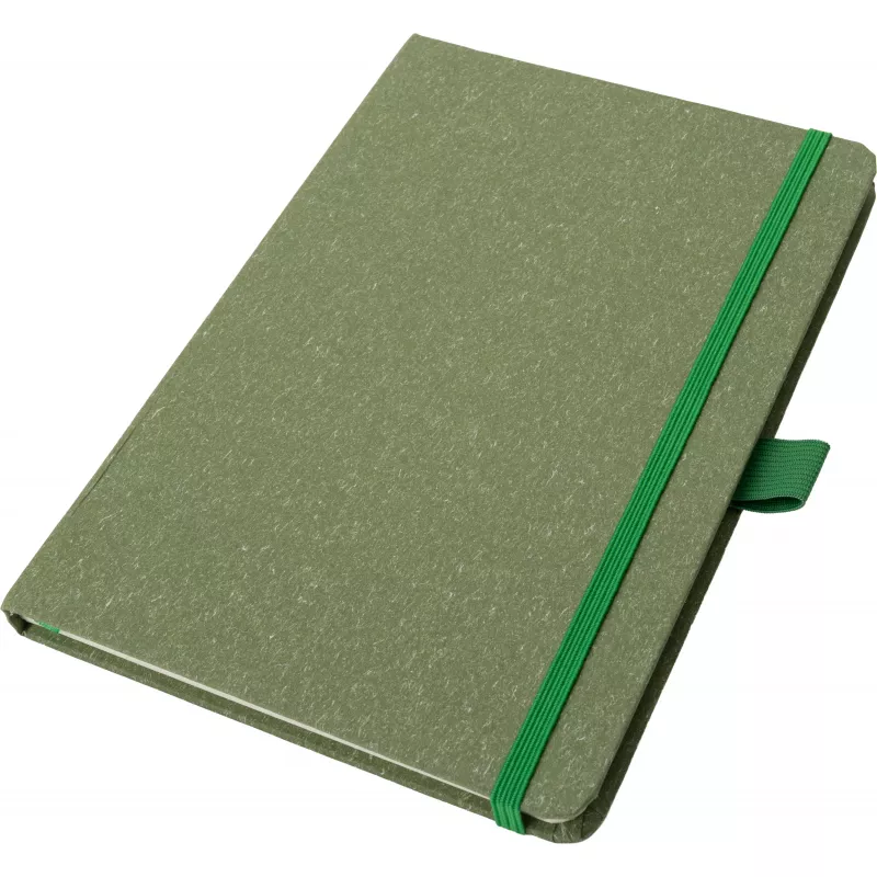 Notatnik A5 w kropki z papieru z recyklingu AGNESE - zielony (2179909)