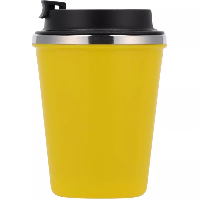 Kubek termiczny 350 ml z powłoką z recyklingu METODY - żółty (8496208)