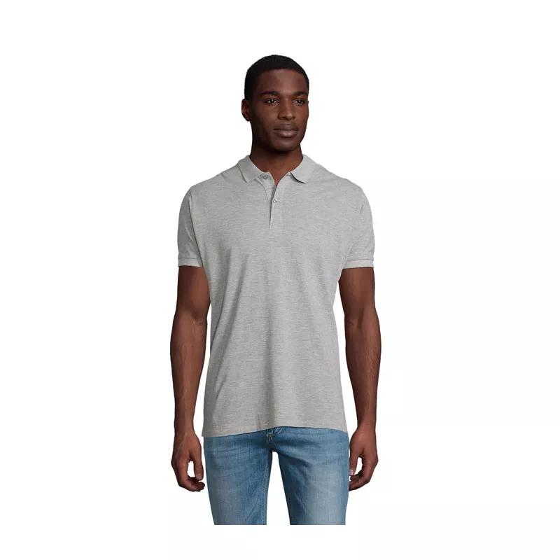 Polo męskie organiczne 170 g/m² Sol's PLANET MEN - Szary Melanż 2 (S03566-GY)