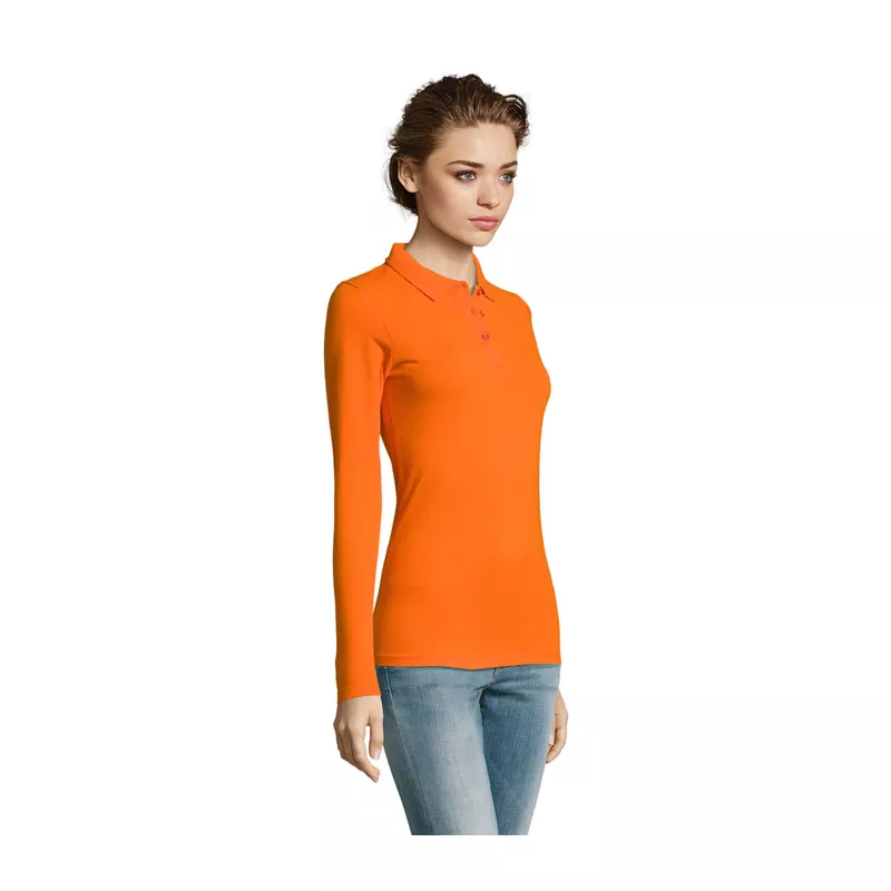Polo damskie 180 g/m² Sol's PERFECT LSL WOMEN - Pomaranczowy (S02083-OR)