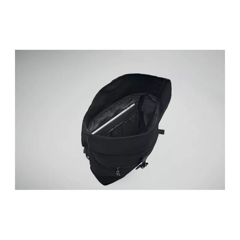 Plecak rolltop na laptop 15" z poliestru 600D IREA - Czarny (MO2170-03)