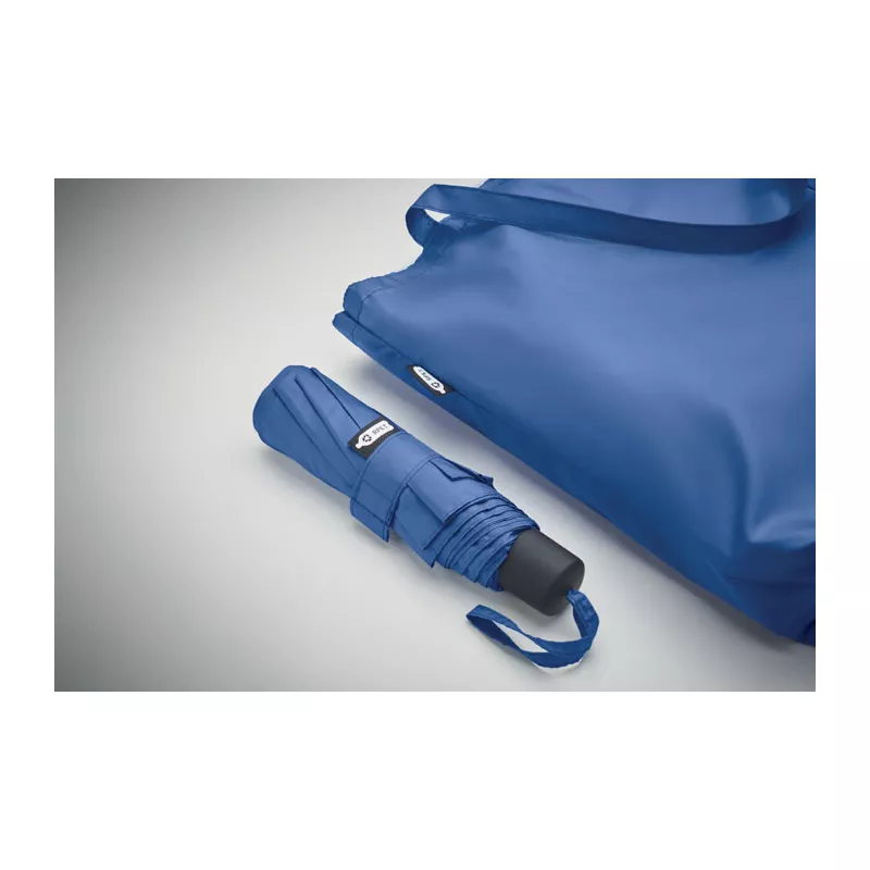 Torba z parasolem składanym 21" RPET SEATTLE - Niebieski (MO2476-37)