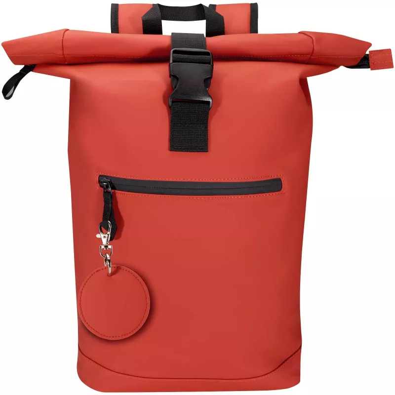 Resi Plus brelok z okrągłą zawieszką z recyklingowanego materiału z certyfikatem GRS  - Brick (13014032)