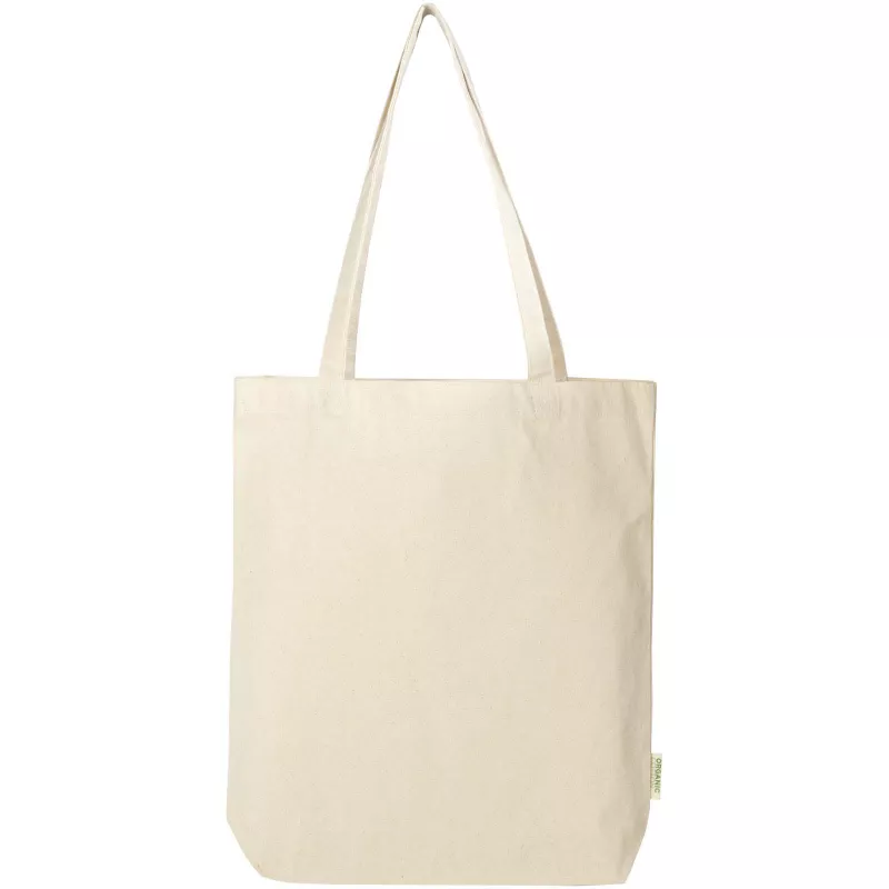 Odisha organiczna torba na zakupy z szerokim dnem z certyfikatem OCS o gramaturze 180 g/m², 11 l  - Piasek pustyni (12078206)