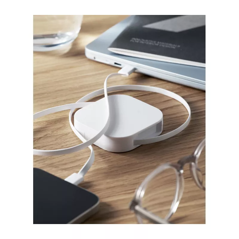 Kabel zwijany USB-C 100W LINEA 100 - Bialy (MO2924-06)