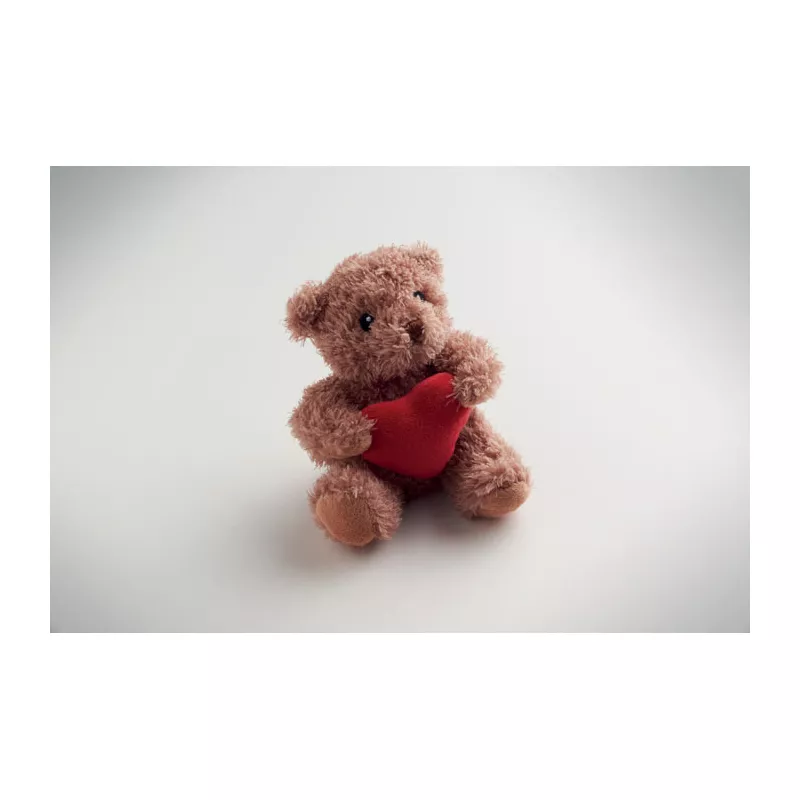 Miś pluszowy z sercem CUDDLE - Czerwony (MO2802-05)