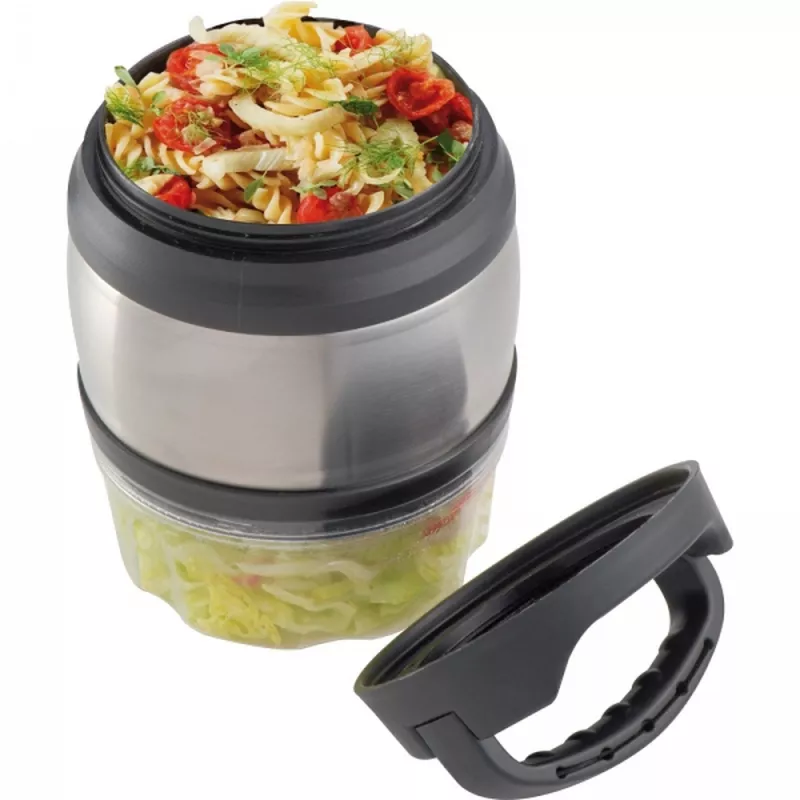 Lunch box 600 ml i 320 ml GIOIA - szary (8848907)