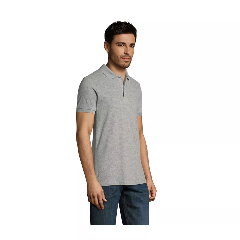 Koszulka polo męska piqué 180 g/m² Sol's PERFECT MEN - Szary Melanż 2 (S11346-GY)
