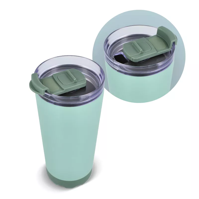 Kubek termiczny InSideOut ze stali nierdzewnej o podwójnych ściankach, 600 ml - miętowy (LT57017-N0036)