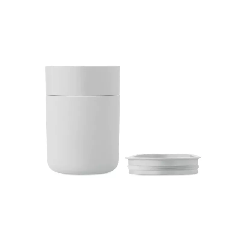 Kubek z PP z silikonową osłoną 330 ml GOBLET - Bialy (MO2773-06)