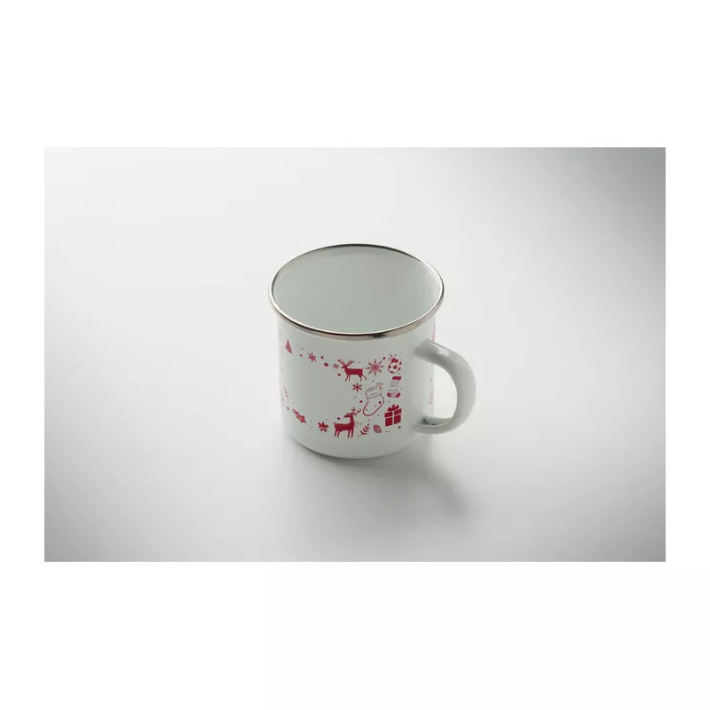Kubek emaliowany świąteczny 300 ml SEASOMEL - Bialy (CX1595-06)