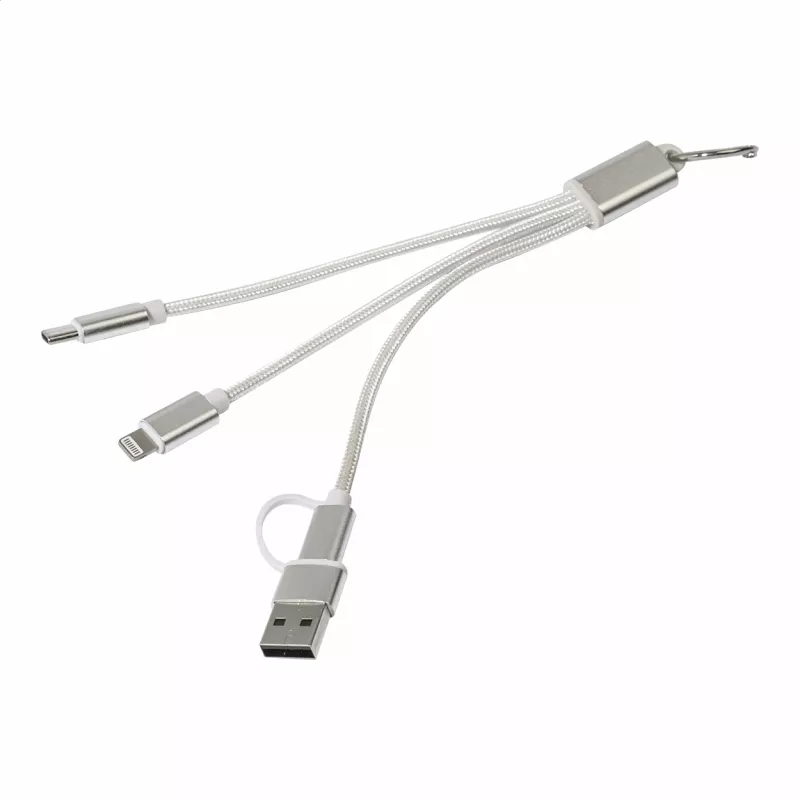 Rafob brelok kabel ładujący USB - srebrny (AP864127-21)