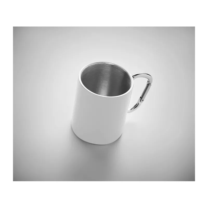 Kubek stalowy z karabińczykiem 300 ml TRUMBA - Bialy (MO6873-06)