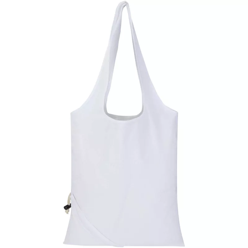 Madras Blend - torba na zakupy, wykonana z recyklingowanej baweły o gramaturze 140 g/m² posiadającej certyfikat GRS, składana - Biały (12080501)