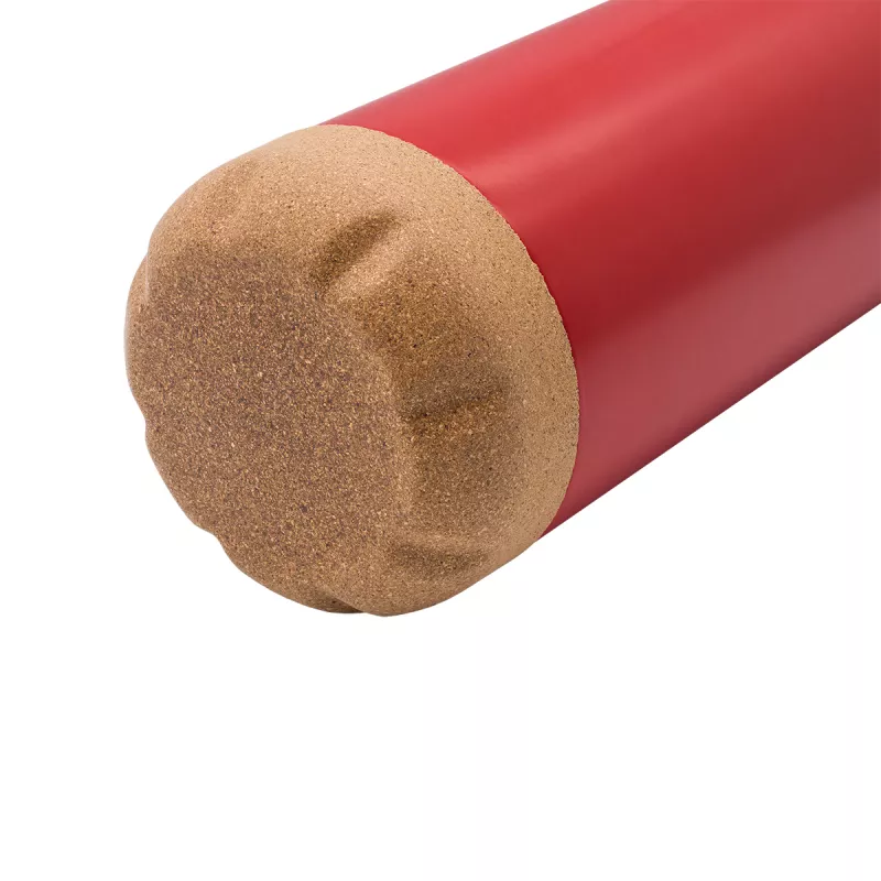 Butelka reklamowa próżniowa z korkowym spodem Jowi 500 ml - czerwony (R08445.08)