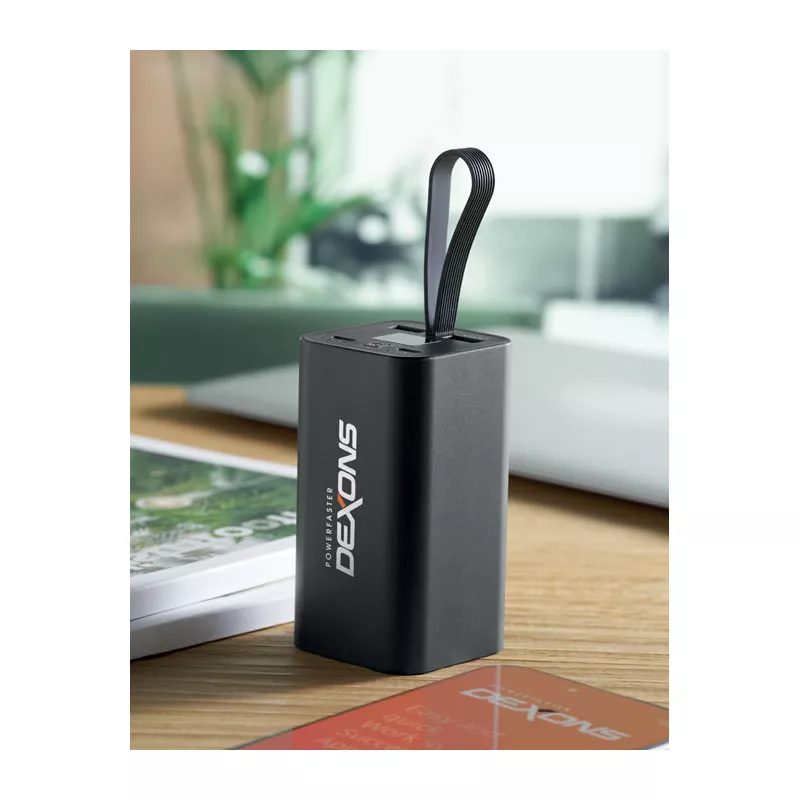 Powerbank aluminiowy 20 000 mAh PD 65W VOIMA - Czarny (MO2943-03)