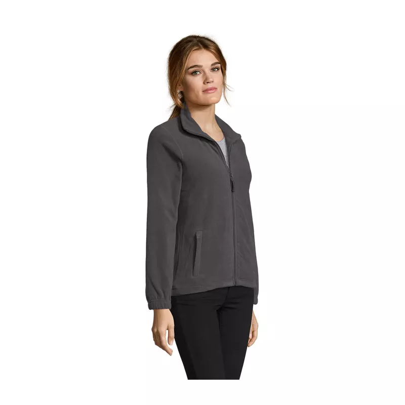 Polar damski rozpinany 300 g/m² Sol's NORTH WOMEN - Szarość Węgla Drzewnego (S54500-CR)