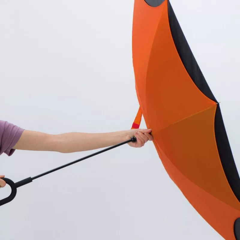 Parasol manualny odwrócony ø120 cm OLIVIA - pomarańczowy (4047610)