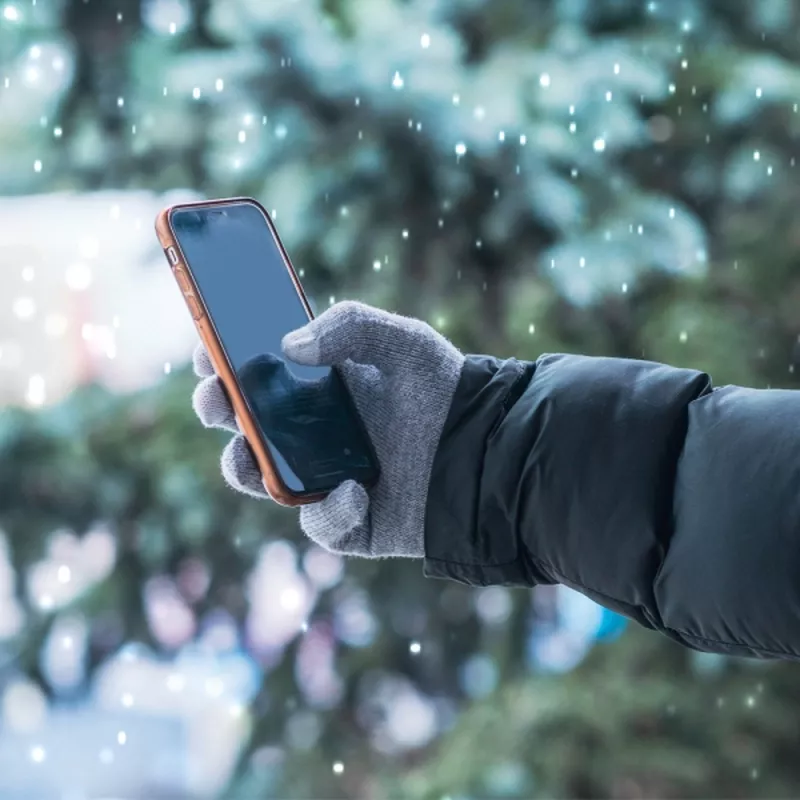 Rękawiczki zimowe do smartfona ANITA - szary (9256707)