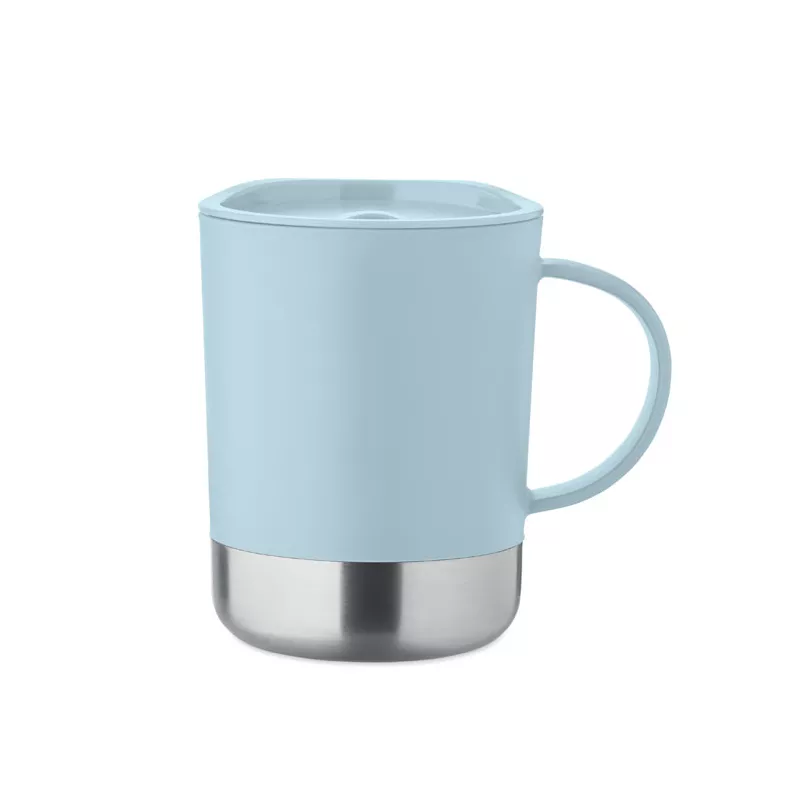 Kubek z PP z przesuwaną pokrywką 300 ml BEAKER - Baby Blue (MO2772-66)