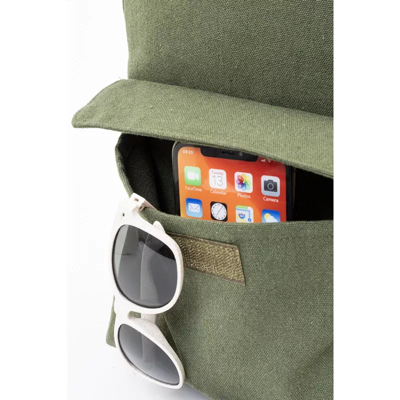 Rekan Back plecak z recyklingowanego płótna - zielony (AP800613-07)