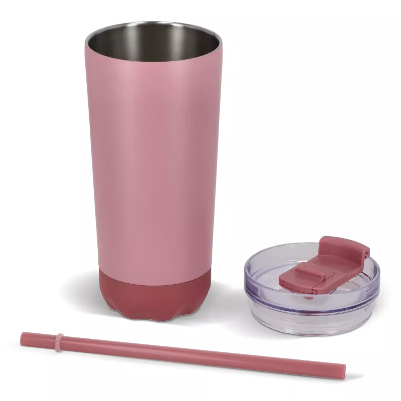 Kubek termiczny InSideOut ze stali nierdzewnej o podwójnych ściankach, 600 ml - pasteloworóżowy (LT57017-N0079)