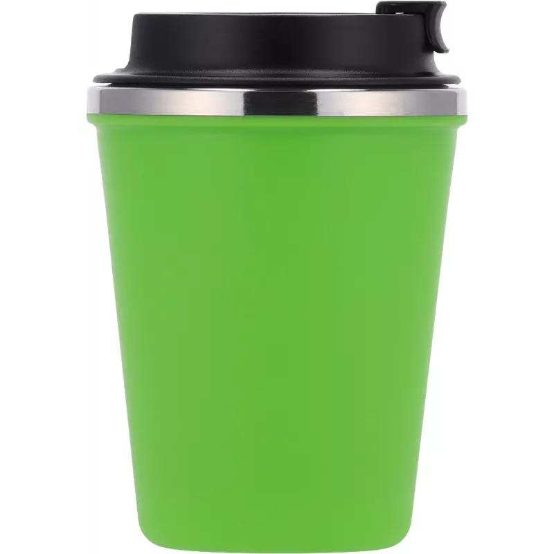 Kubek termiczny 350 ml z powłoką z recyklingu METODY - jasnozielony (8496229)