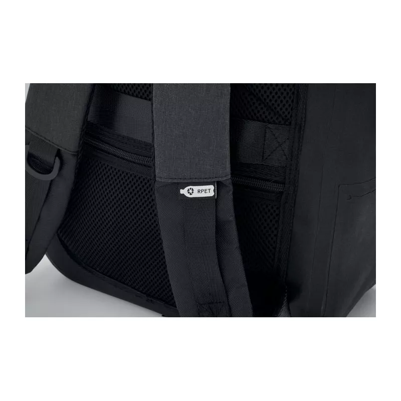 Plecak na laptop 16" wodoodporny RPET BRENNA - Czarny (MO2600-03)