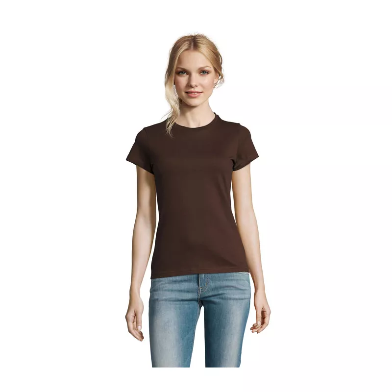 Koszulka damska 190 g/m² Sol's IMPERIAL WOMEN - Chocolate (S11502-CH)