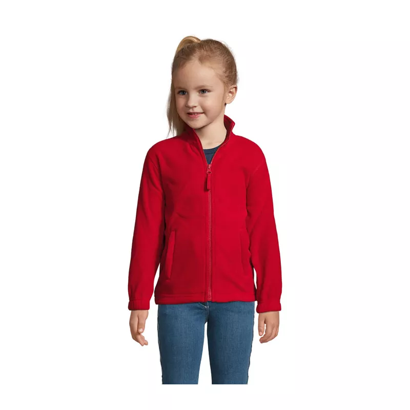Bluza polarowa dziecięca 300 g/m² Sol's NORTH KIDS - Czerwony (S00589-RD)
