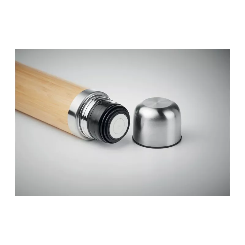 Termos stalowy z bambusową obudową 400 ml CHAN BAMBOO - Drewna (MO9991-40)
