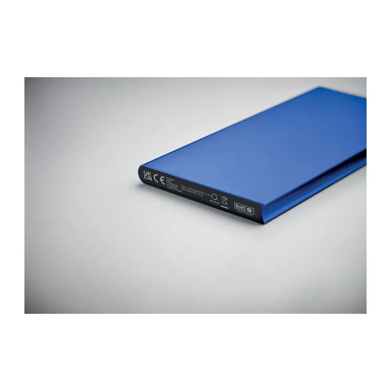Powerbank 8000 mAh aluminiowy POWERFLAT8C - Niebieski (MO2340-37)