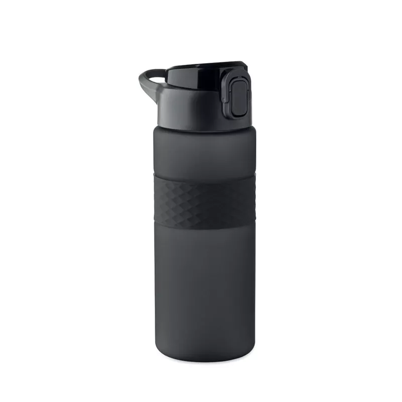 Butelka z RPET ze słomką 700 ml ISJFORDEN - Czarny (MO2755-03)