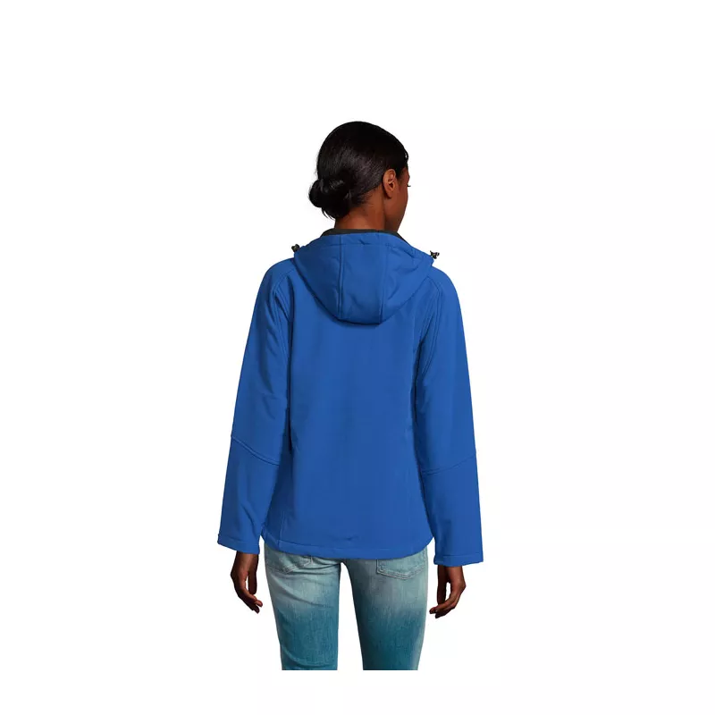 Softshell z kapturem 340 g/m² Sol's REPLAY WOMEN - Niebieski (S46802-RB)