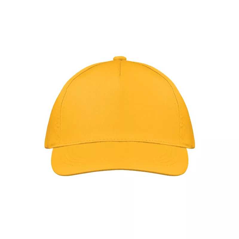 Czapka z daszkiem 5-panelowa z bawełny 160 g/m² BUZZ - Zólty (MO1447-08)
